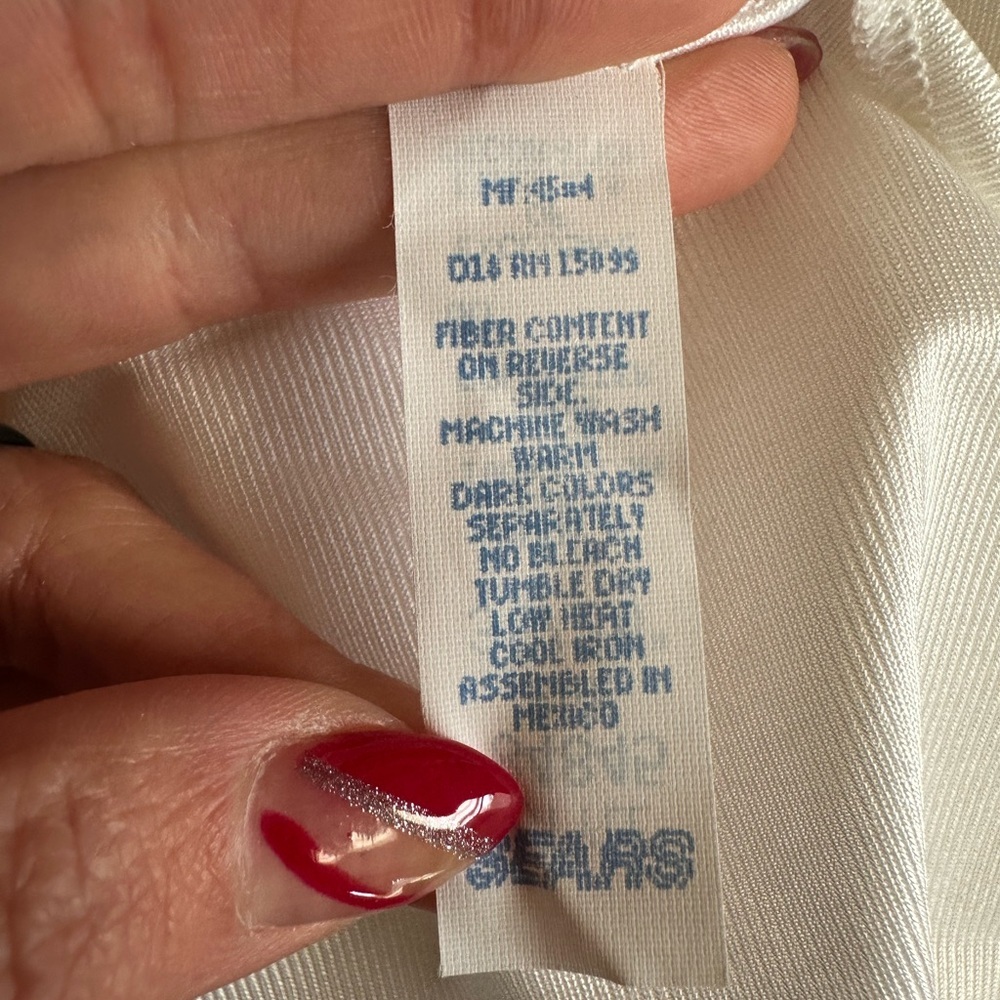 True Vintage 70’s/80’s Sears Brand White Lace Trim Chemise/Slip Dress Size 38/M - Picture 3 of 7